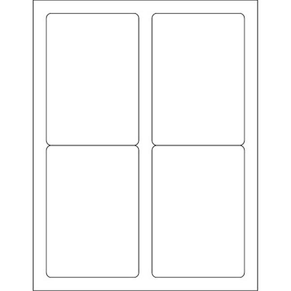 Box Partners Tape Logic LL209 3.5 x 5 in. Glossy White Rectangle Laser Labels - Pack of 400 LL209 - main